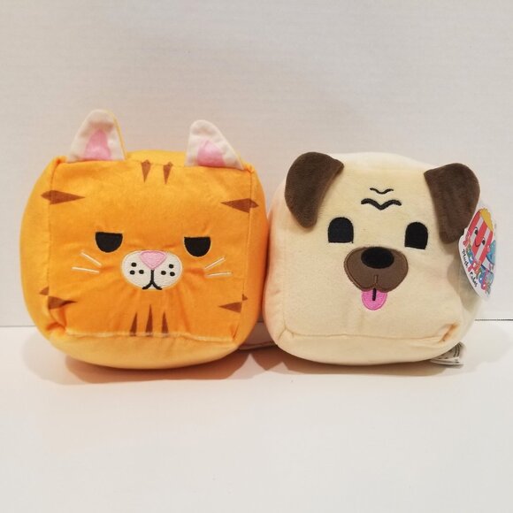 Inseparables Other - Inseparables Plush Cubes Cat and Dog, NWT